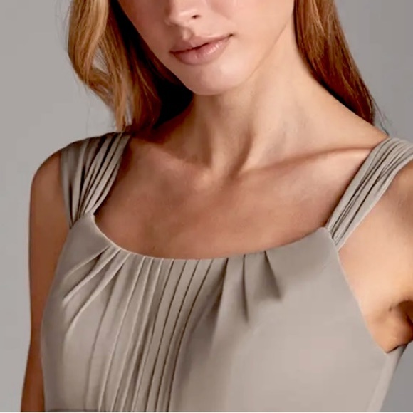 RW&CO. Grey Pleated Sleeveless lined billowy empire top women's size Small - Picture 1 of 11